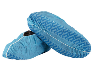 Cubierta de zapato médico no tejida azul antideslizante impermeable