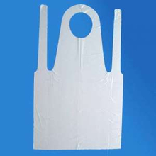 Delantales de PE desechables blancos XXL
