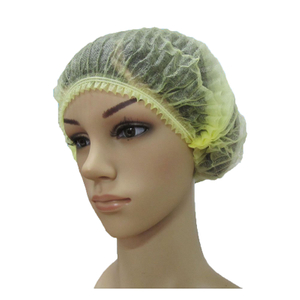 Casquillo de la red del pelo bouffant no tejido disponible hipoalergénico amarillo