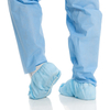 Cubiertas de zapatos de hospital no tejidas azules desechables a granel