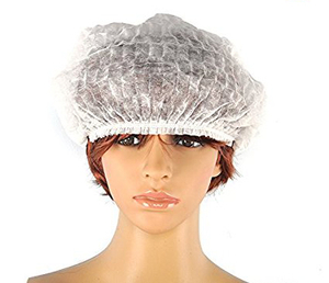 Gorra de clip bouffant no tejida hipoalergénica blanca